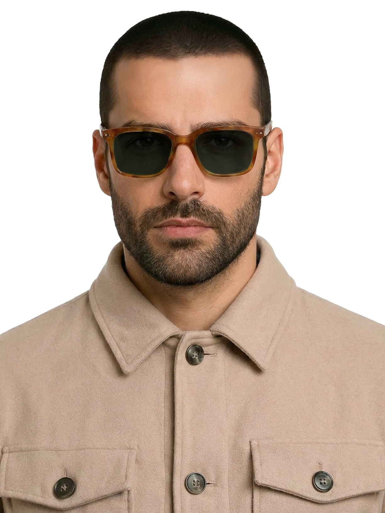 Óculos Unissex L Sun Large Retangular Marrom Izipizi