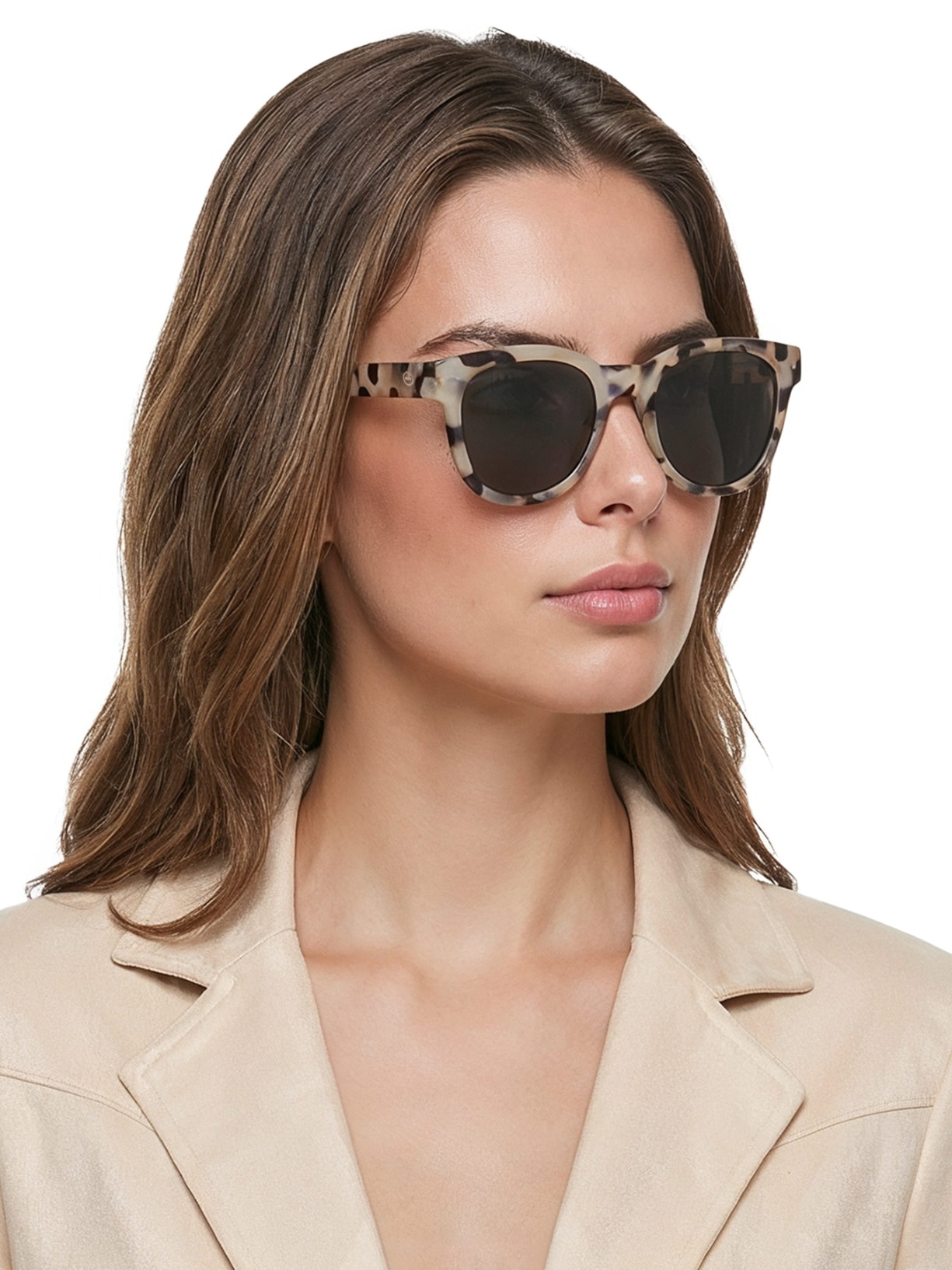 Óculos Unissex N Sun Oversized Trapeze Bege Izipizi