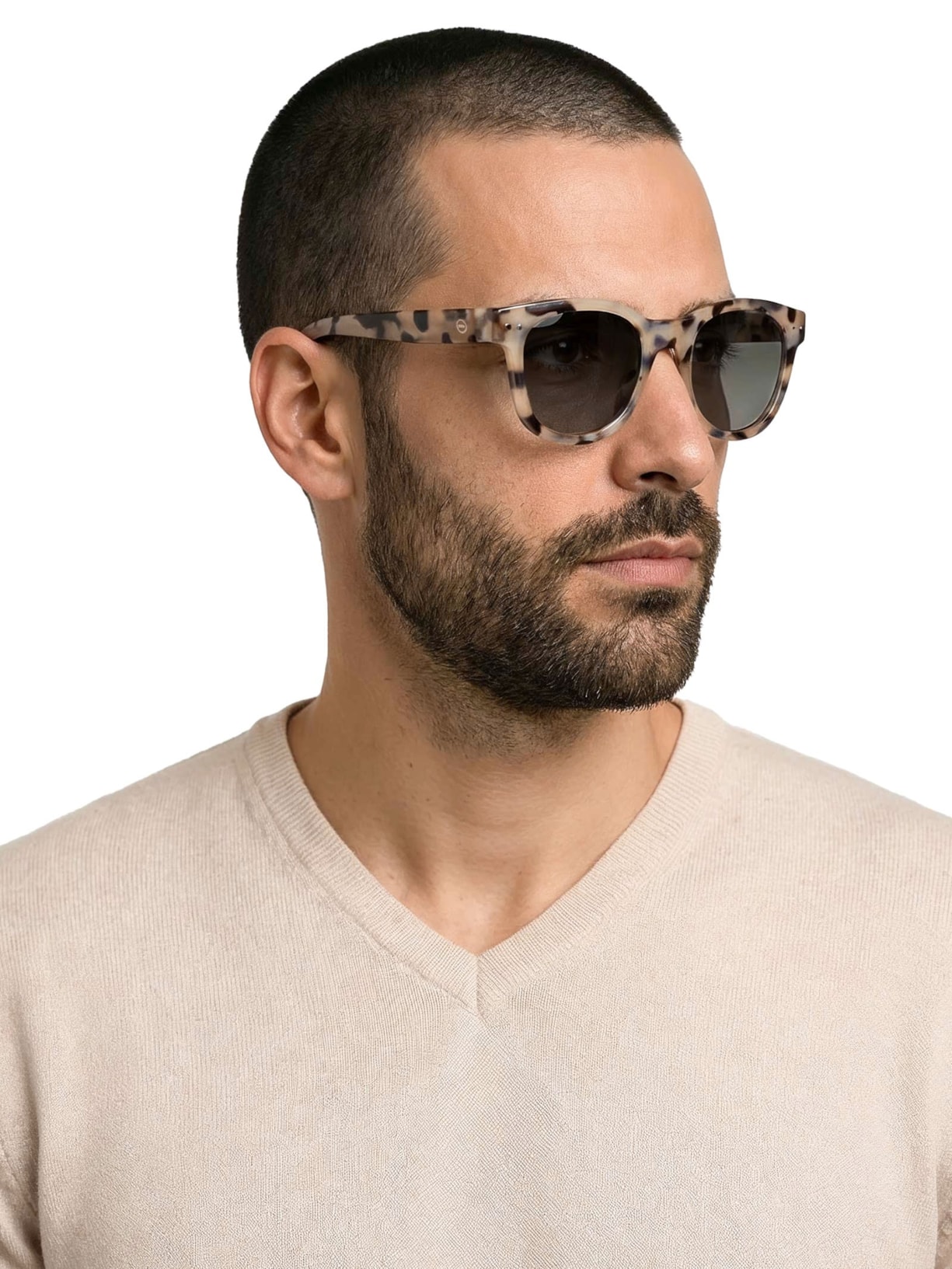 Óculos Unissex N Sun Oversized Trapeze Bege Izipizi