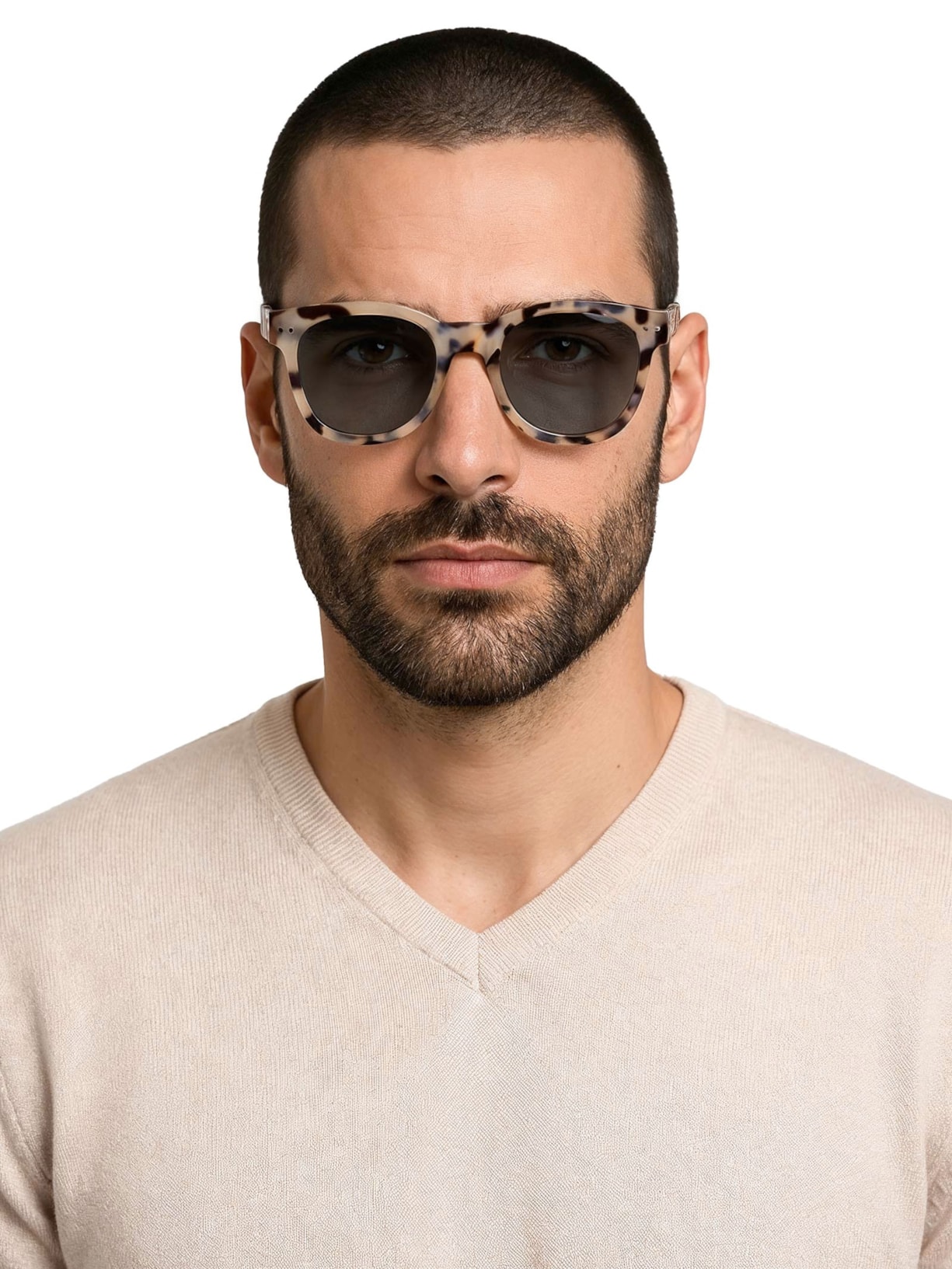 Óculos Unissex N Sun Oversized Trapeze Bege Izipizi