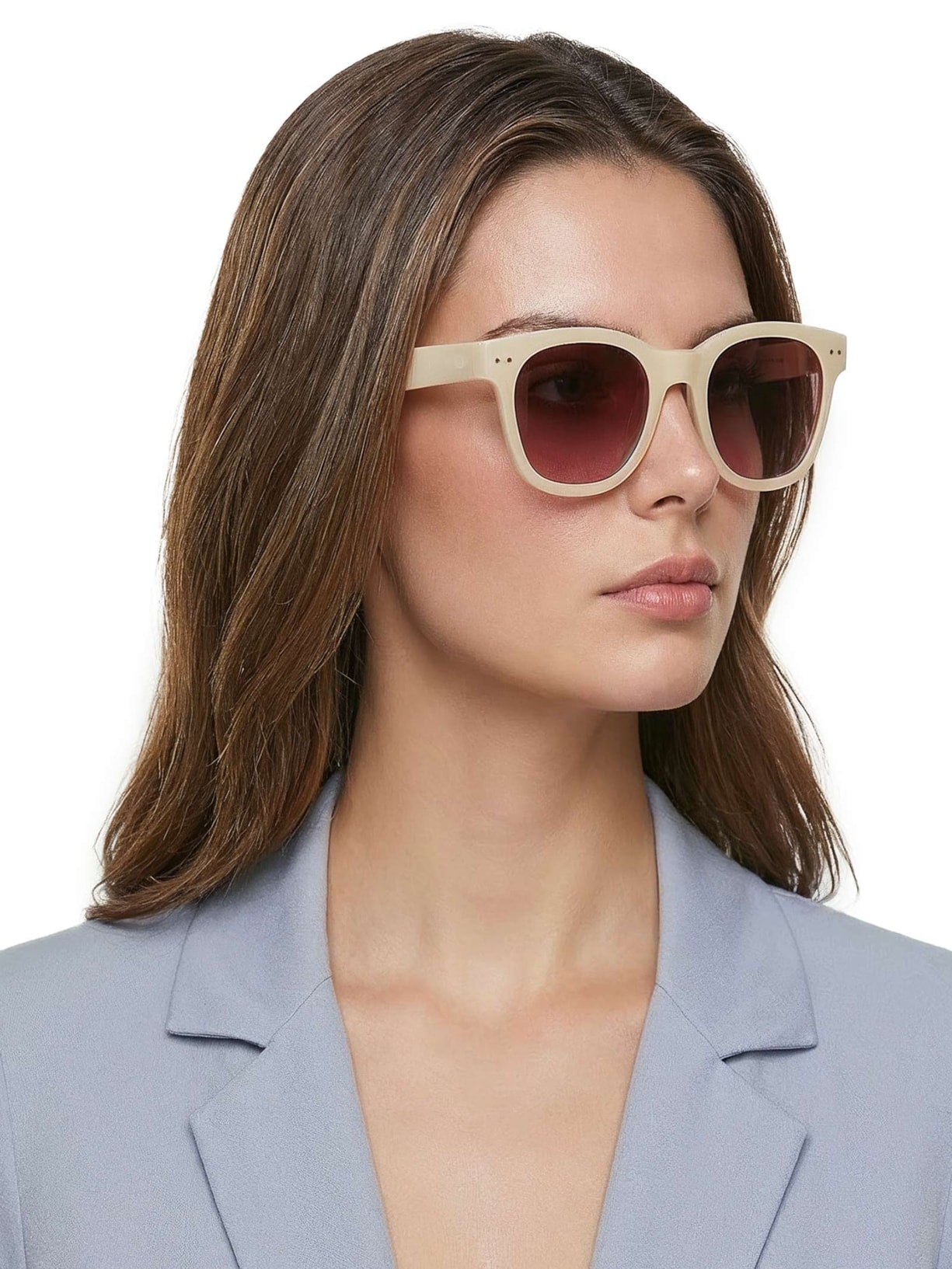 Óculos Unissex N Sun Oversized Trapeze Bege Izipizi