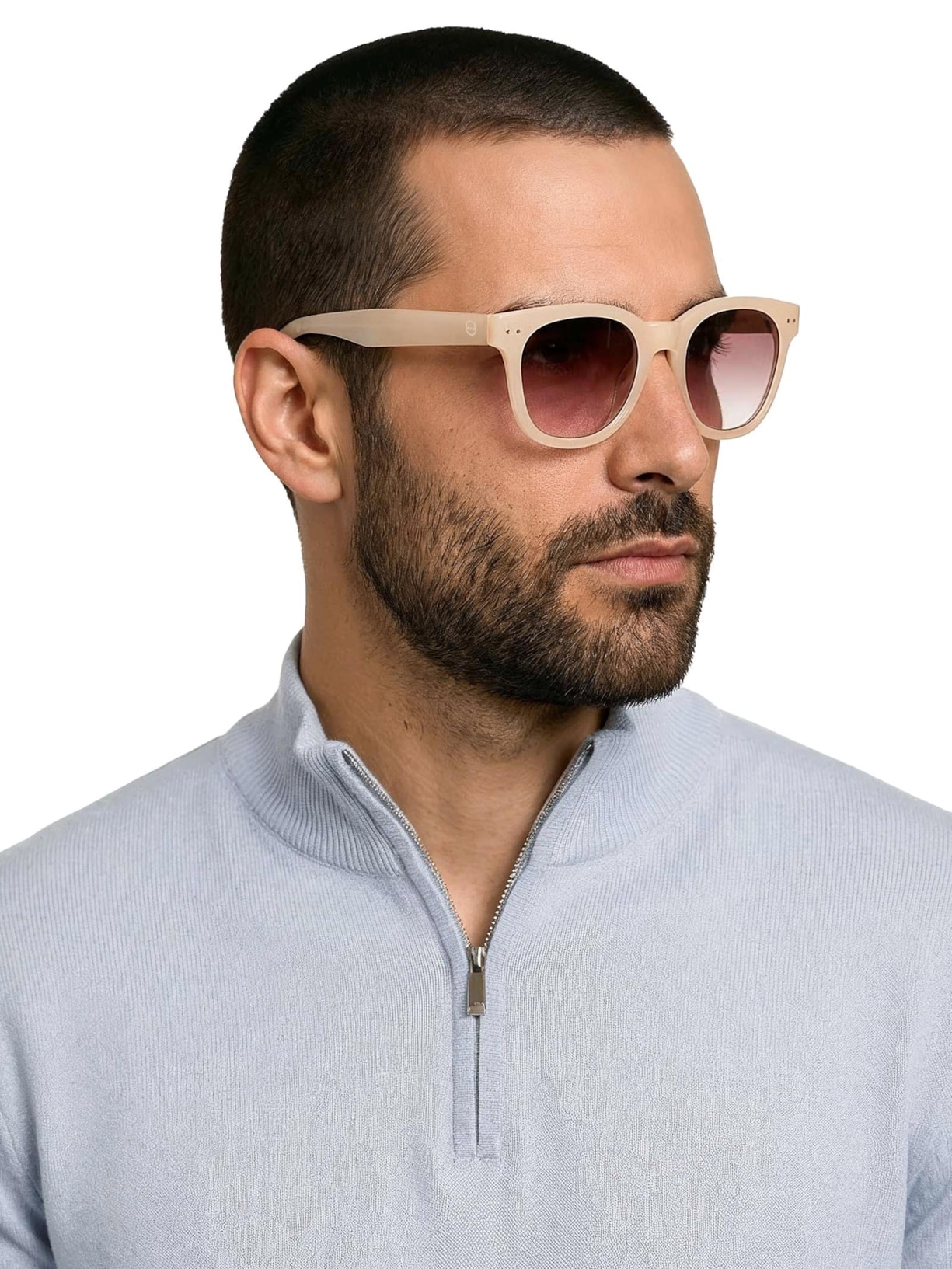 Óculos Unissex N Sun Oversized Trapeze Bege Izipizi