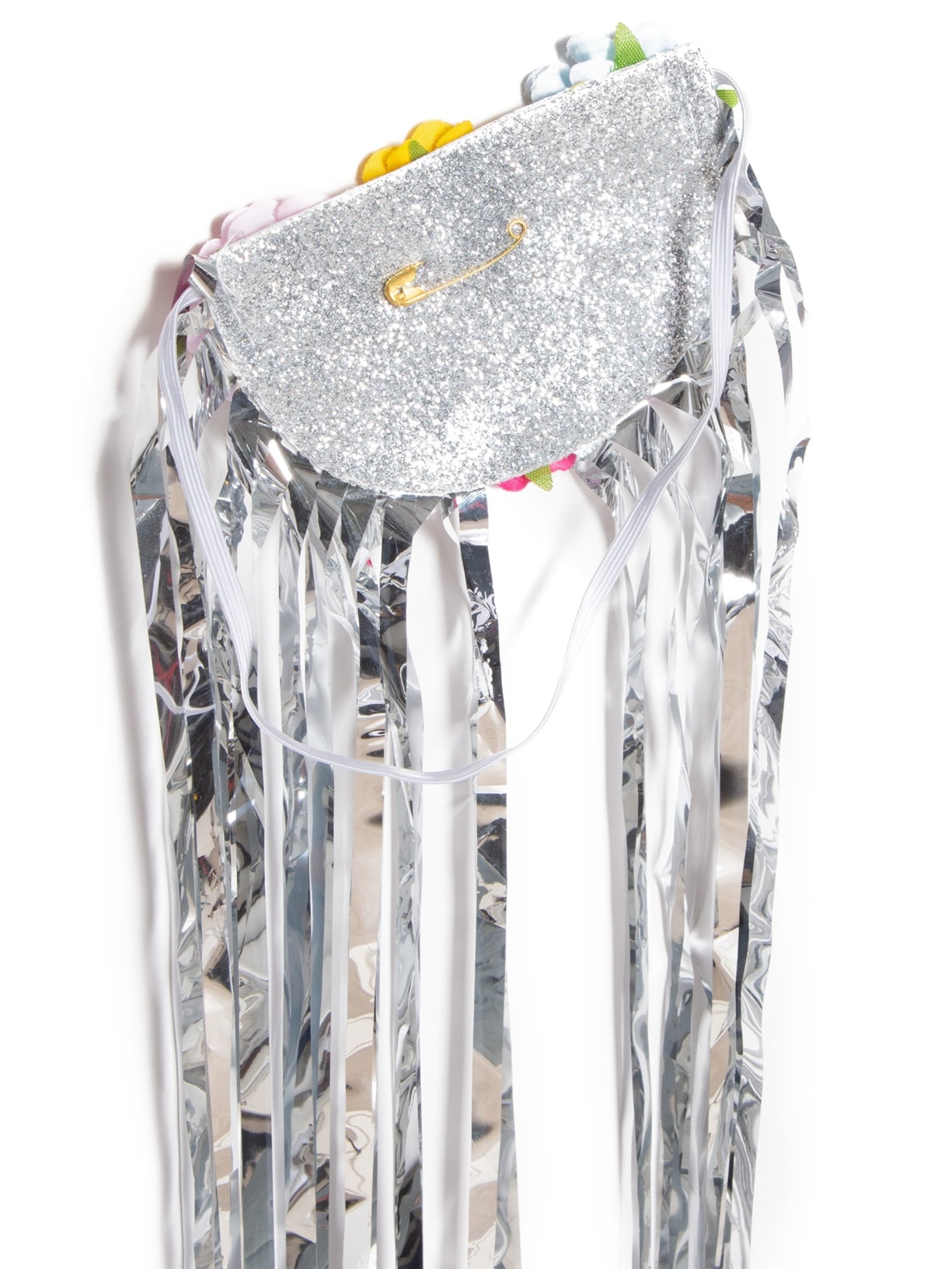 Ombreira Feminina Carnaval Flores Prateado Market 33