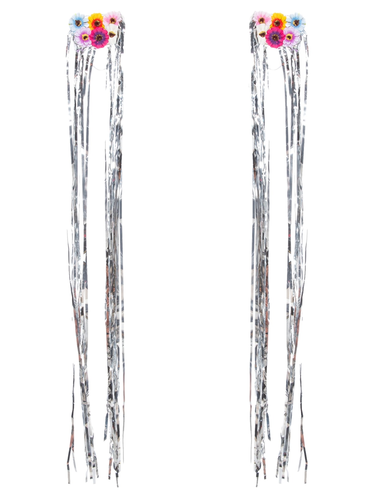 Ombreira Feminina Carnaval Flores Prateado Market 33