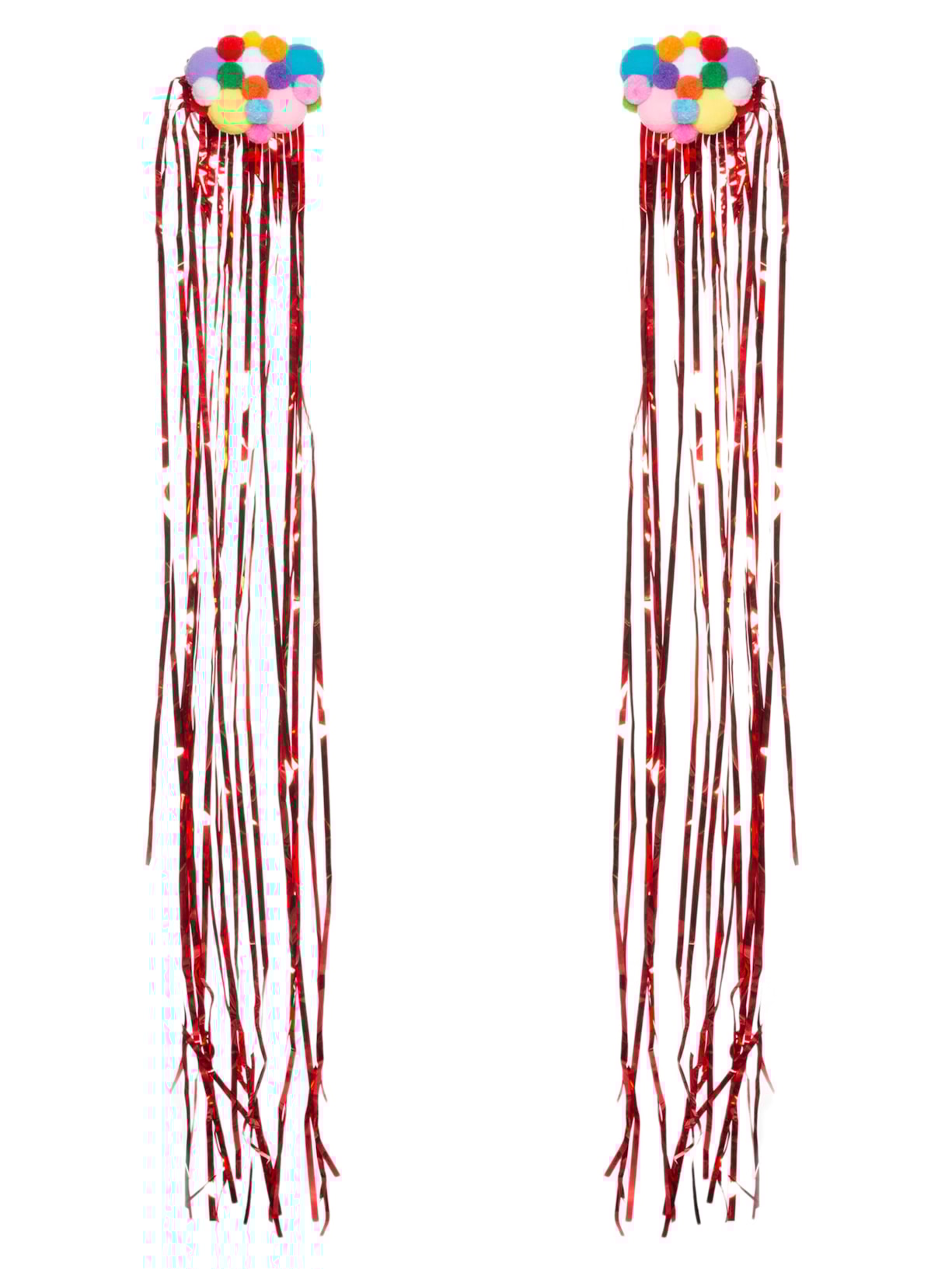 Ombreira Feminina Carnaval Pompom - Vermelho