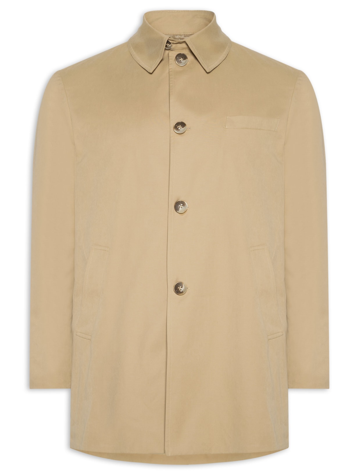 Overcoat Masculino Tecido Techno - Bege