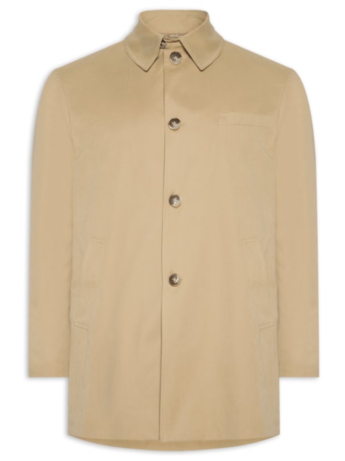 Overcoat Masculino Tecido Techno - Bege