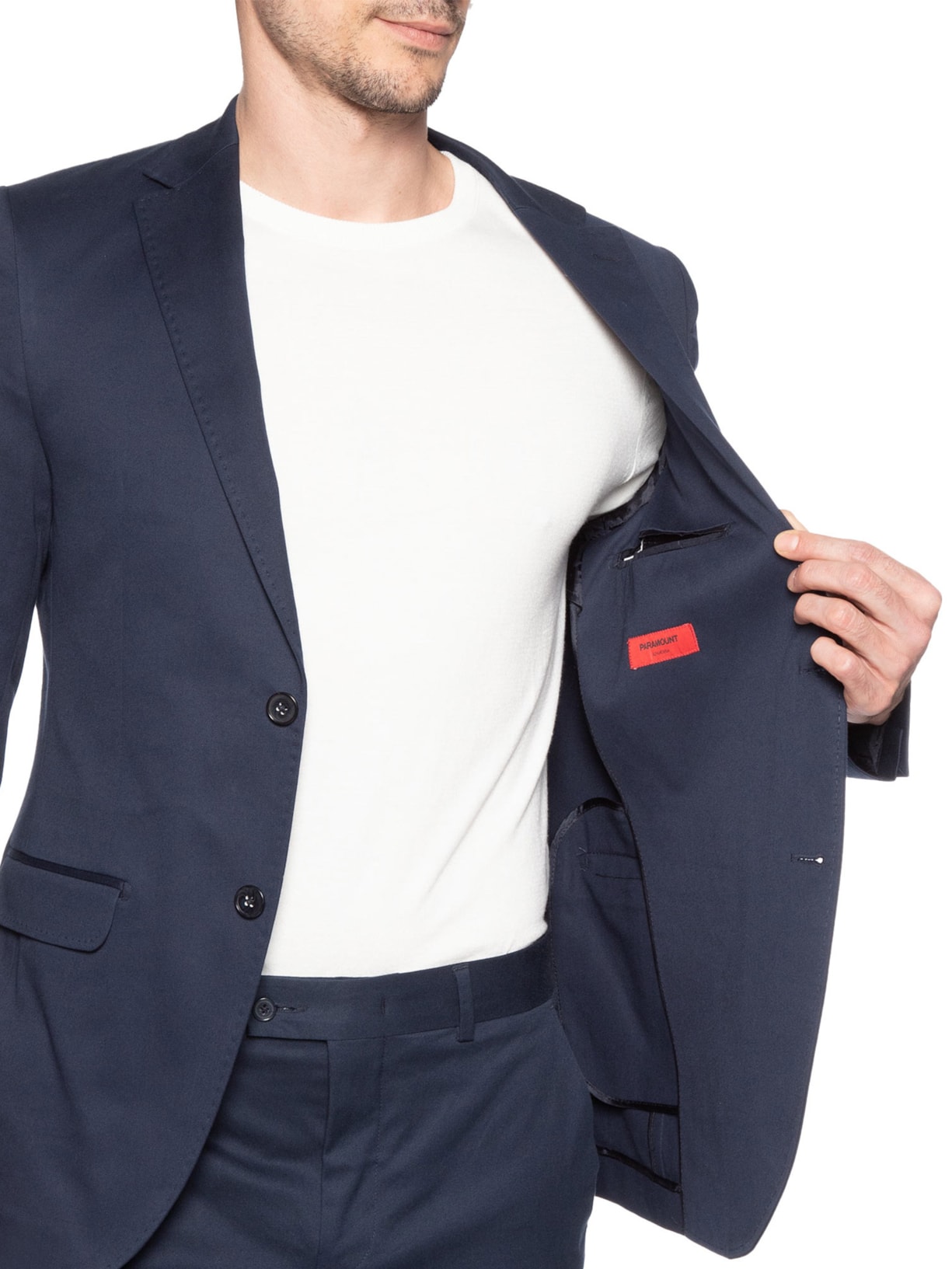 Paletó Masculino Algodão Com Elastano Sem Forro Azul Paramount Alfaiataria