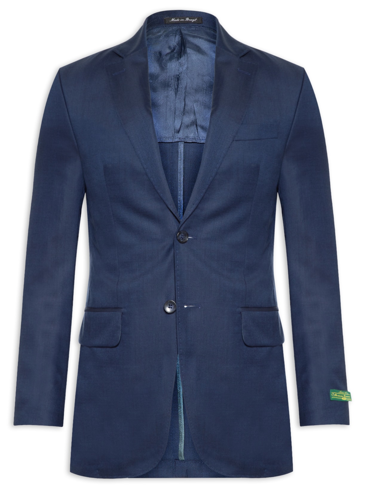Paletó Masculino sem Forro 2 Botões - Azul