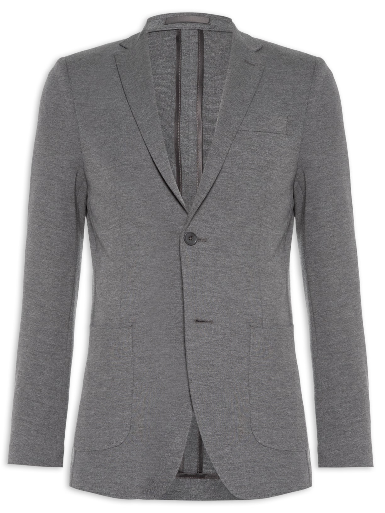 Paletó Masculino sem Forro Malha Italiana - Cinza