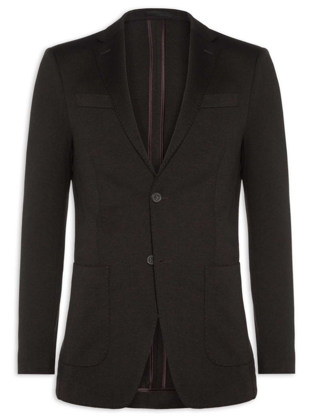 Paletó Masculino Sem Forro Malha Italiana - Marrom