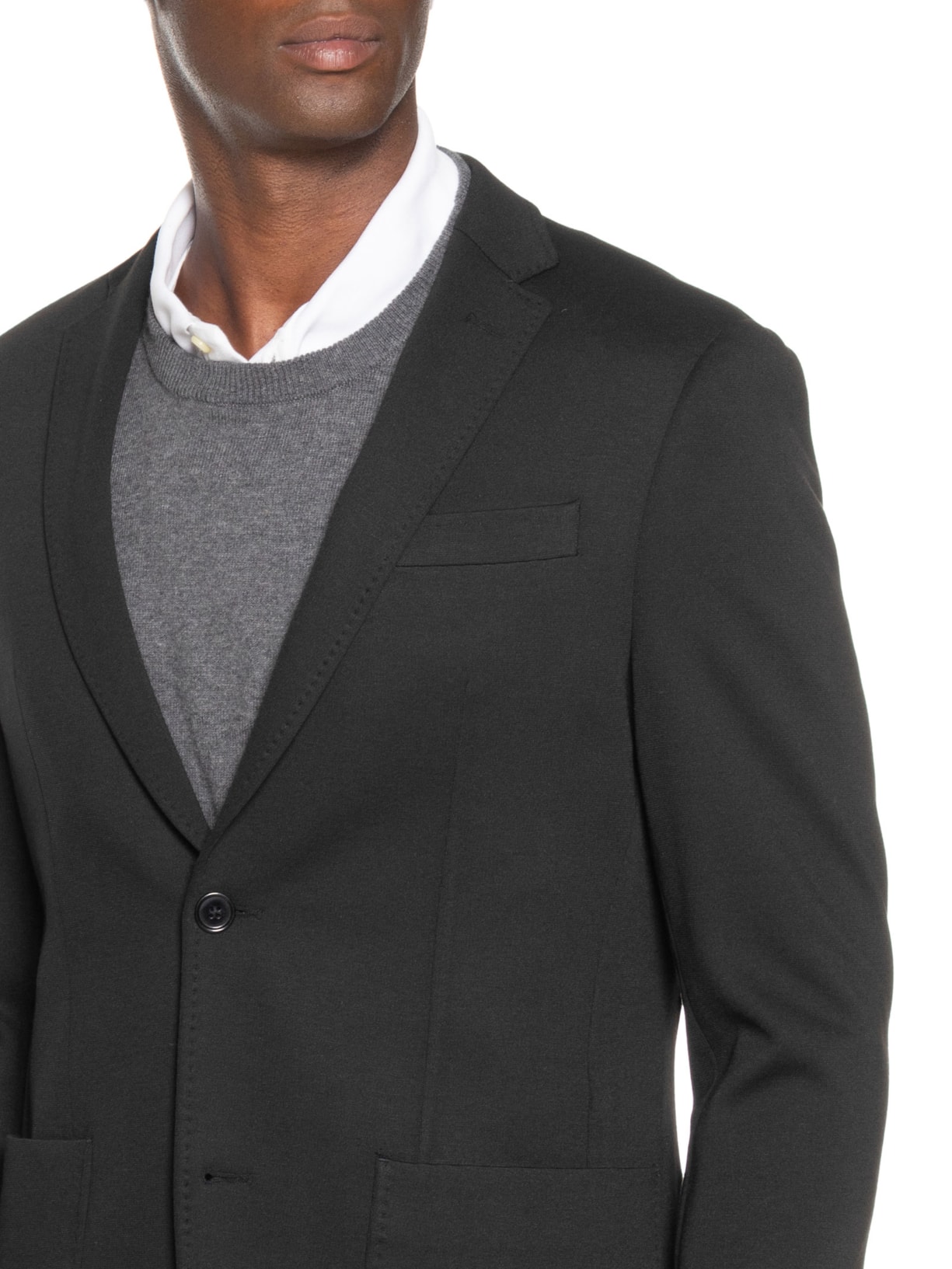 Paletó Masculino Sem Forro Malha Italiana Preto Paramount Alfaiataria