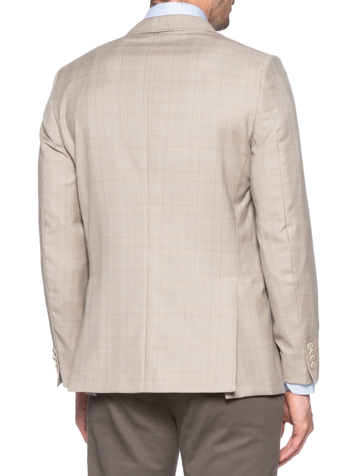 Paletó Masculino Super 120 Padronado Sem Forro Bege Paramount Alfaiataria