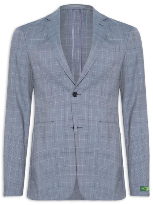 Paletó Masculino Super 120 Sem Forro - Azul