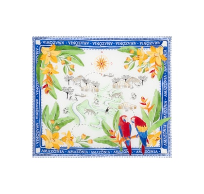 Panneaux Lenço Destino Tropical - Azul