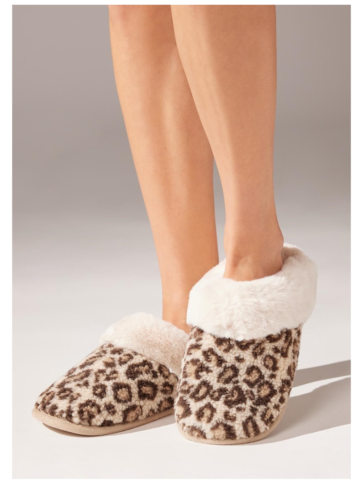 Pantufa Animalier Marrom Calzedonia