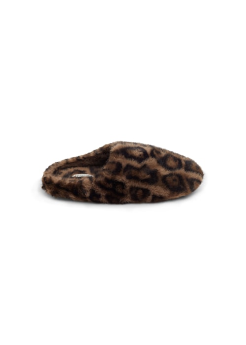 Pantufa Com Efeito De Pelo - Marrom