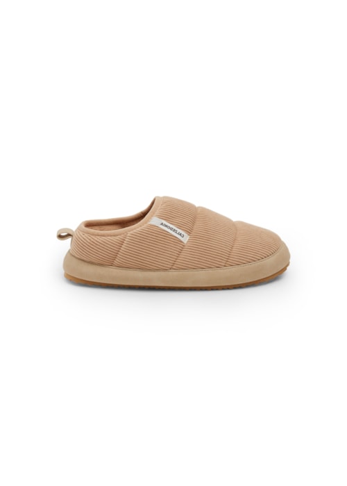 Pantufa Com Efeito Soft - Bege