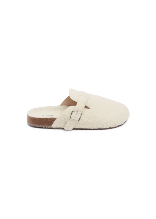 Pantufa Com Efeito Soft - Off-White