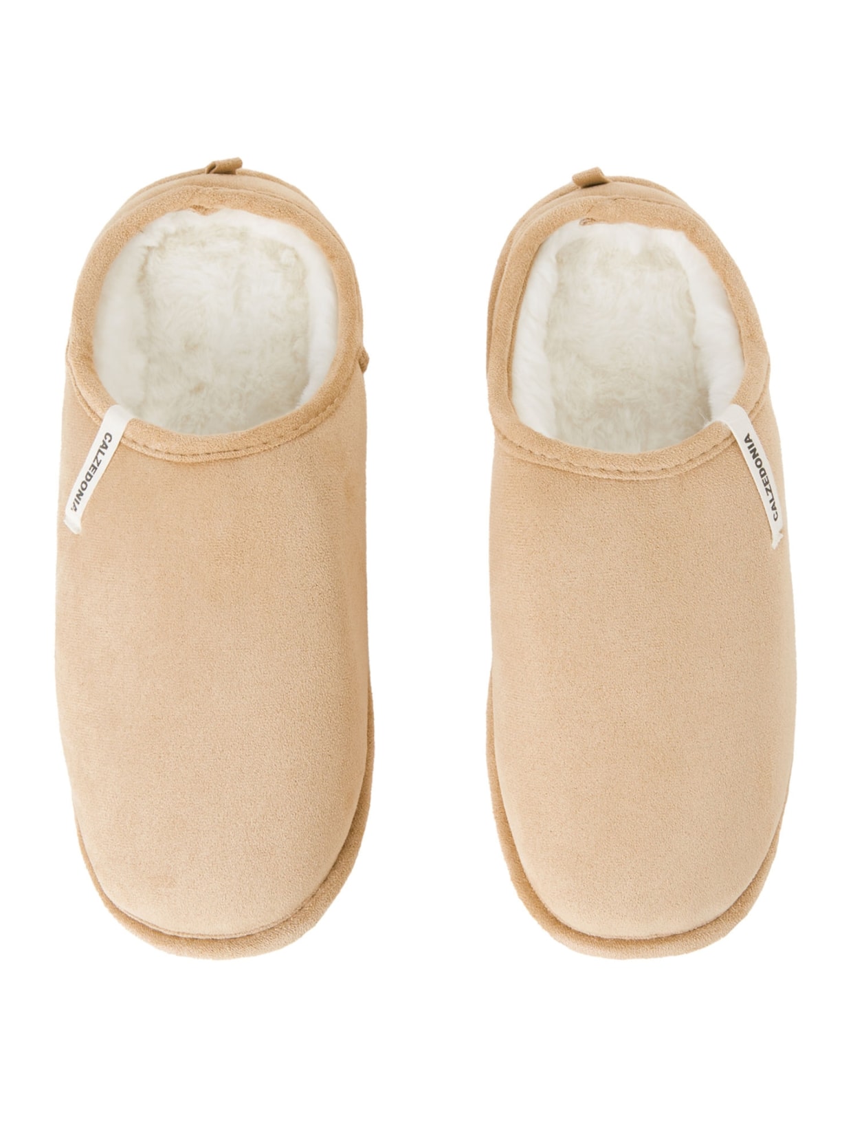 Pantufa Efeito Camurça - Bege