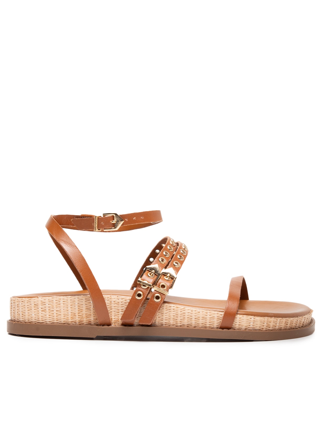 Papete Feminina Annete Sporty Couro - Marrom