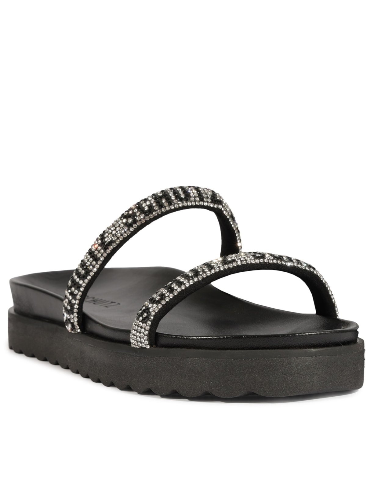 Papete Feminina Bless Brilho Preto Schutz