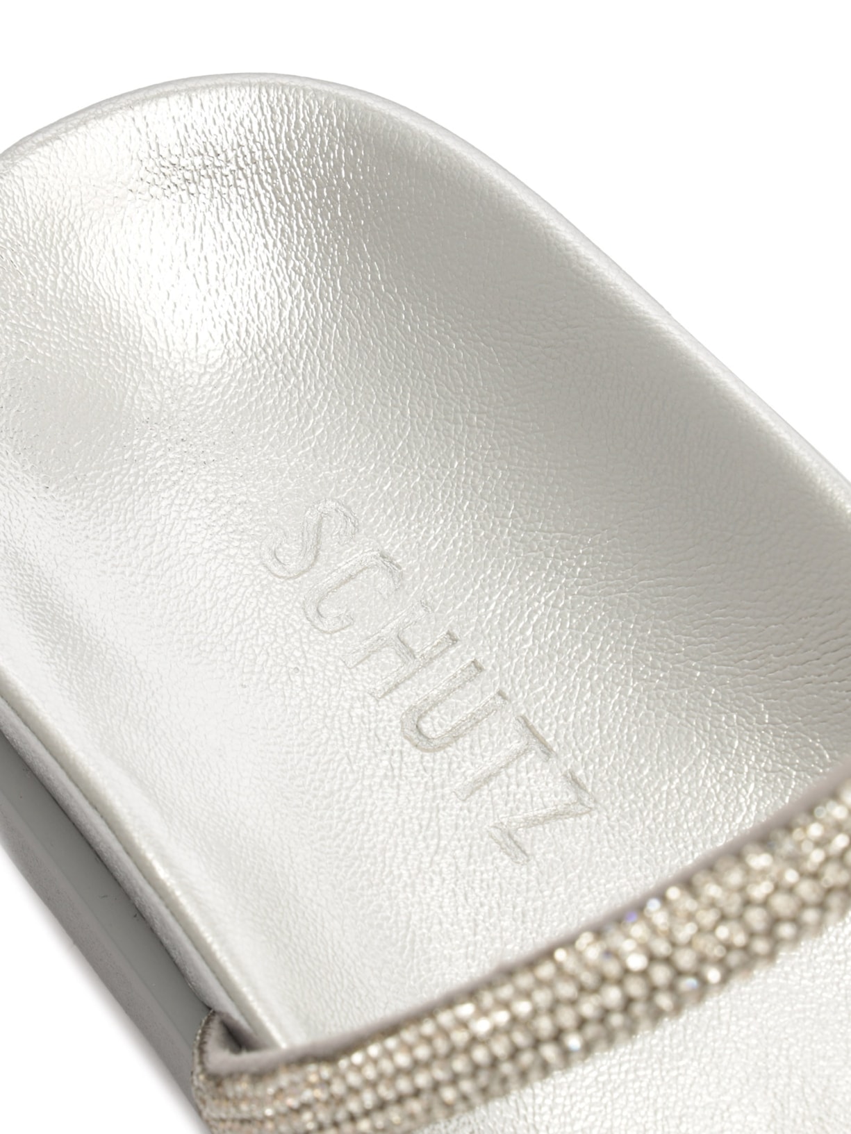 Papete Feminina Phoebe Sporty Tratorada Brilho Prateado Schutz