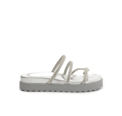 Papete Feminina Phoebe Sporty Tratorada Brilho - Prateado