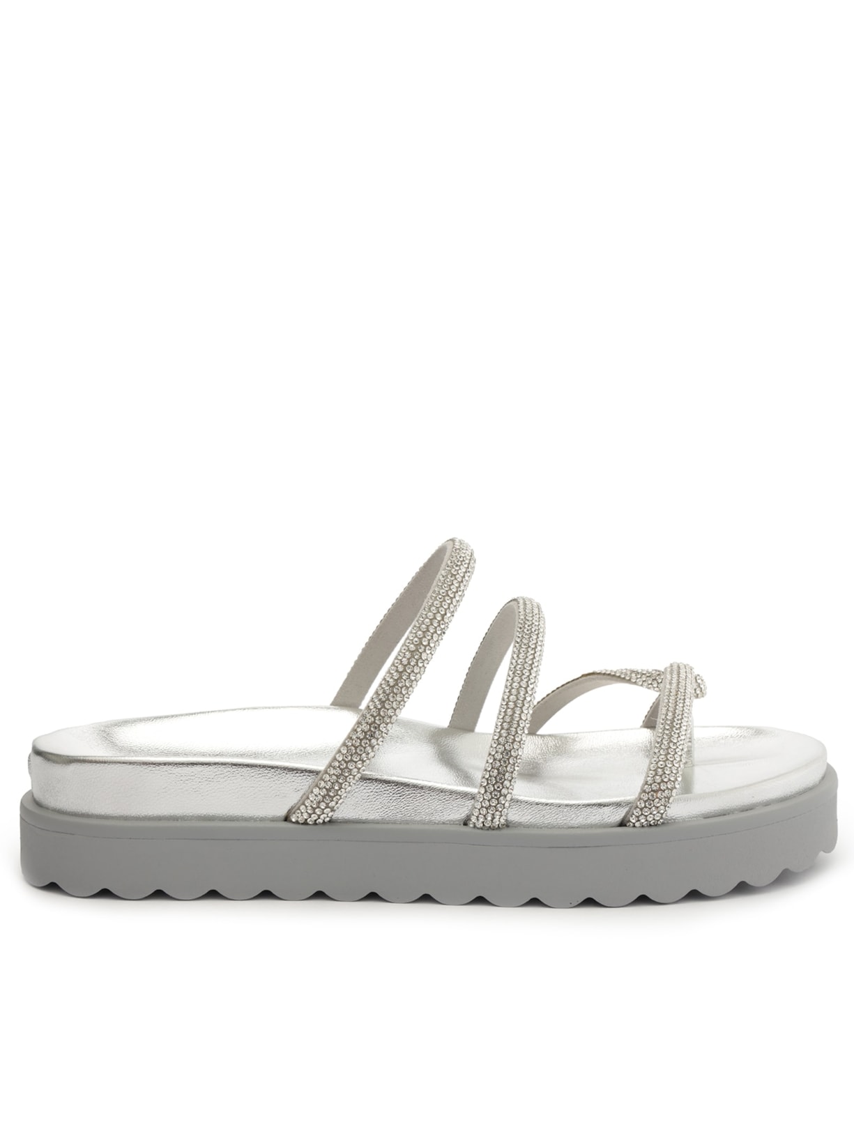 Papete Feminina Phoebe Sporty Tratorada Brilho - Prateado