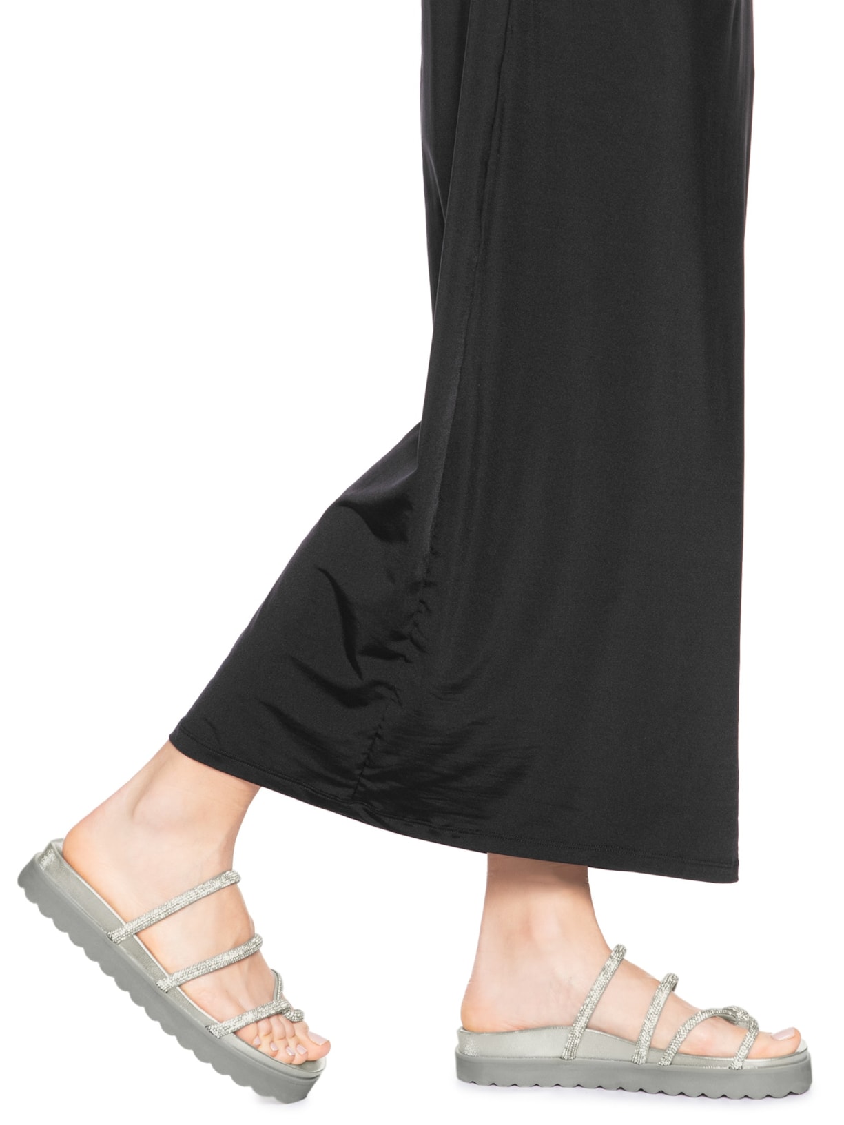 Papete Feminina Phoebe Sporty Tratorada Brilho Prateado Schutz