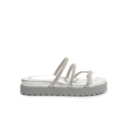 Papete Feminina Phoebe Sporty Tratorada Brilho - Prateado