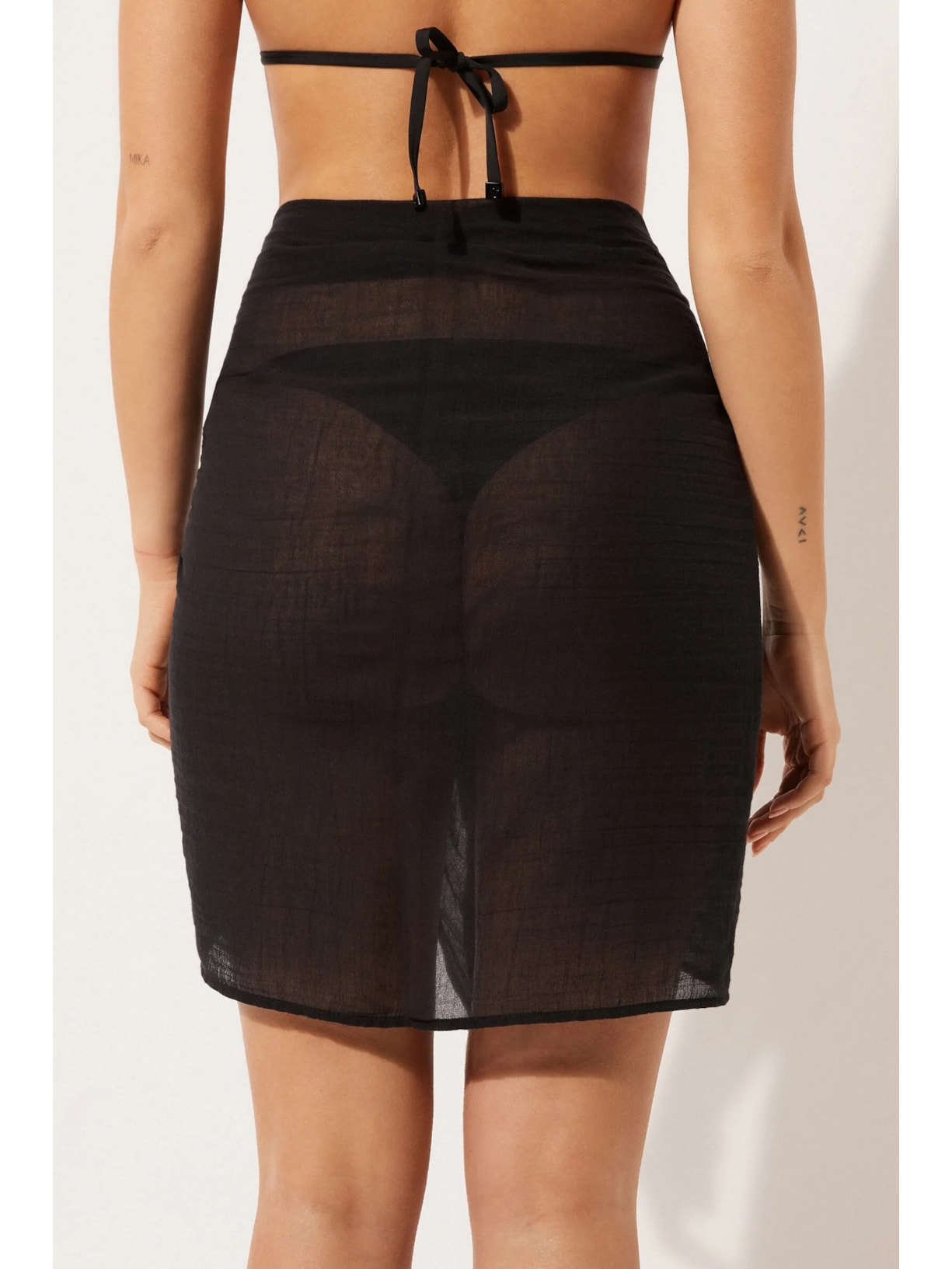 Pareô Curto Preto Calzedonia