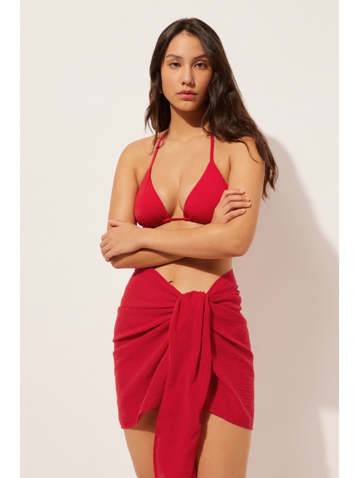 Pareô Curto Vermelho Calzedonia