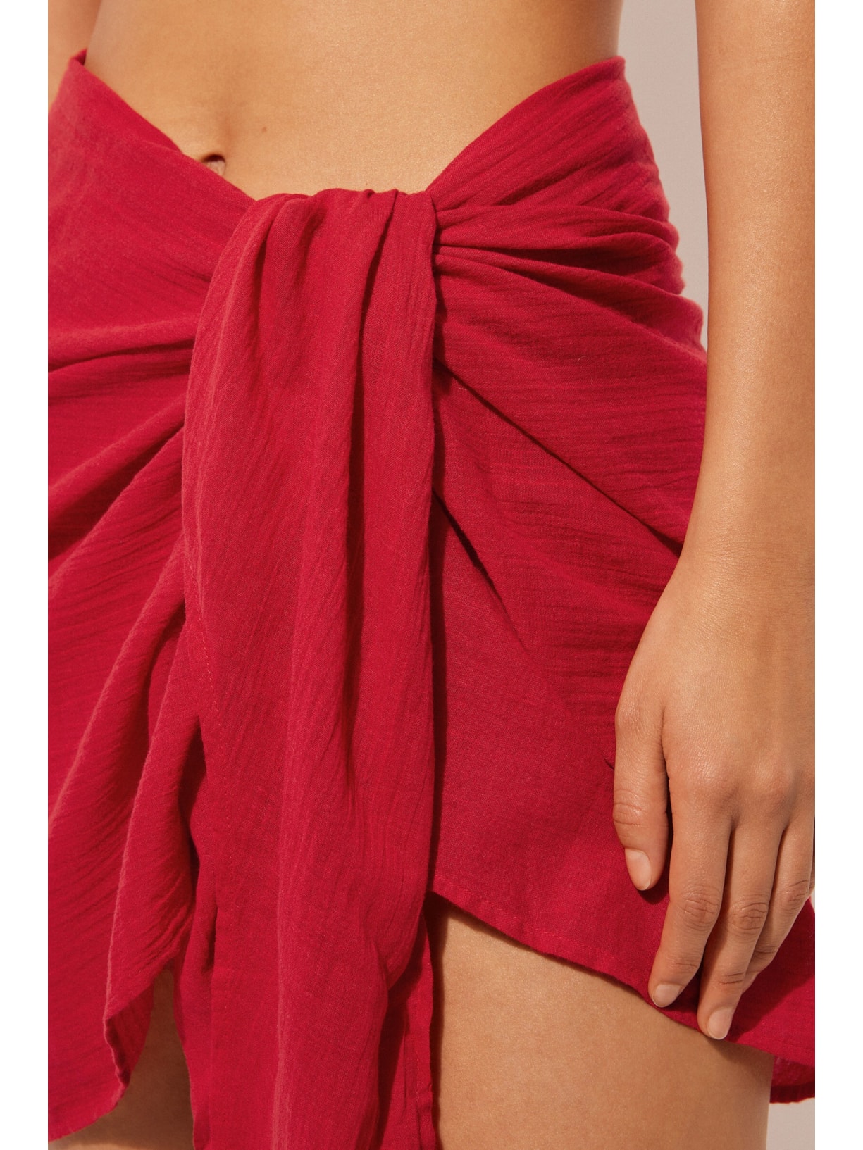 Pareô Curto Vermelho Calzedonia