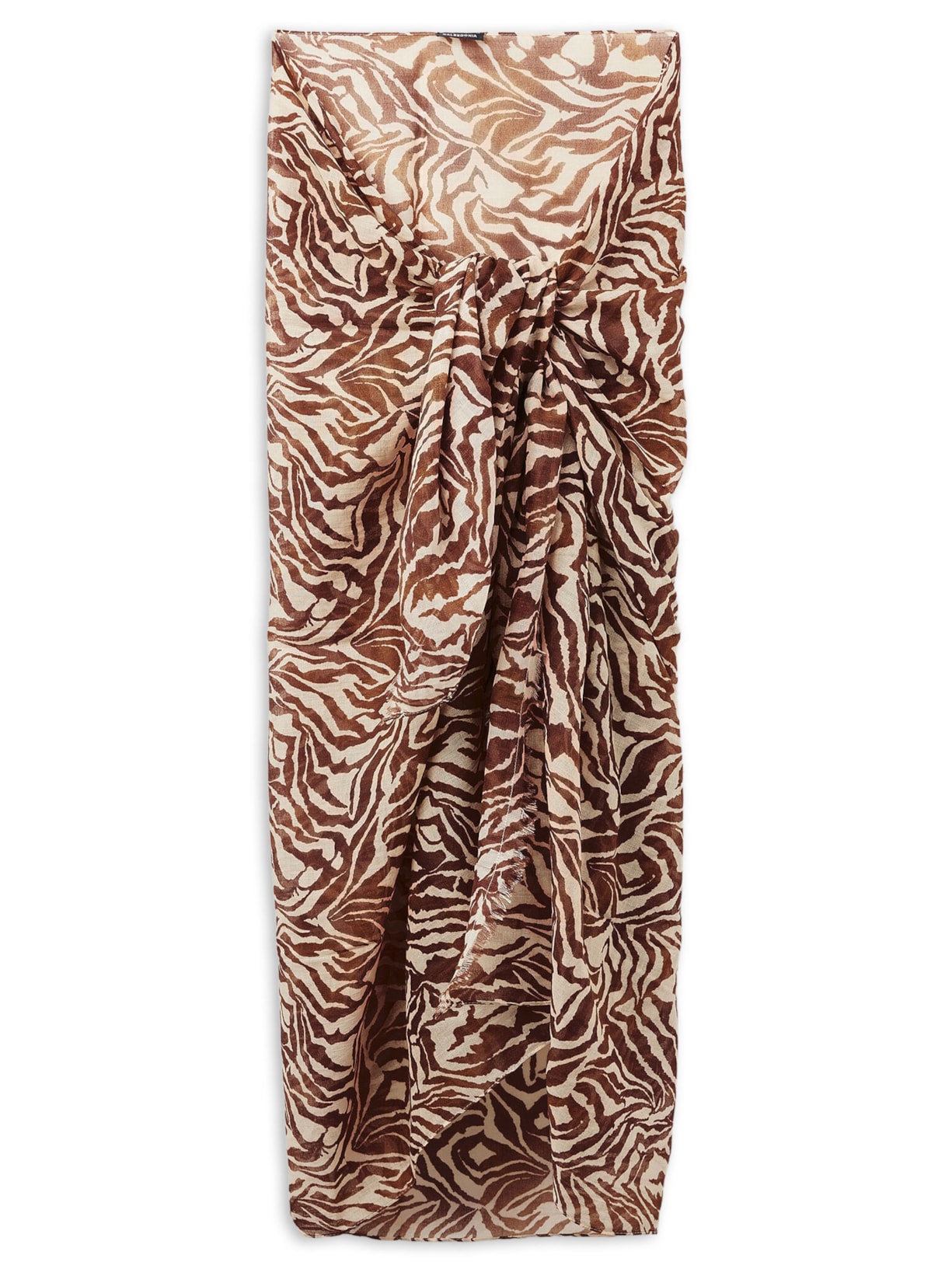 Pareô Longo Brown Zebra - Marrom