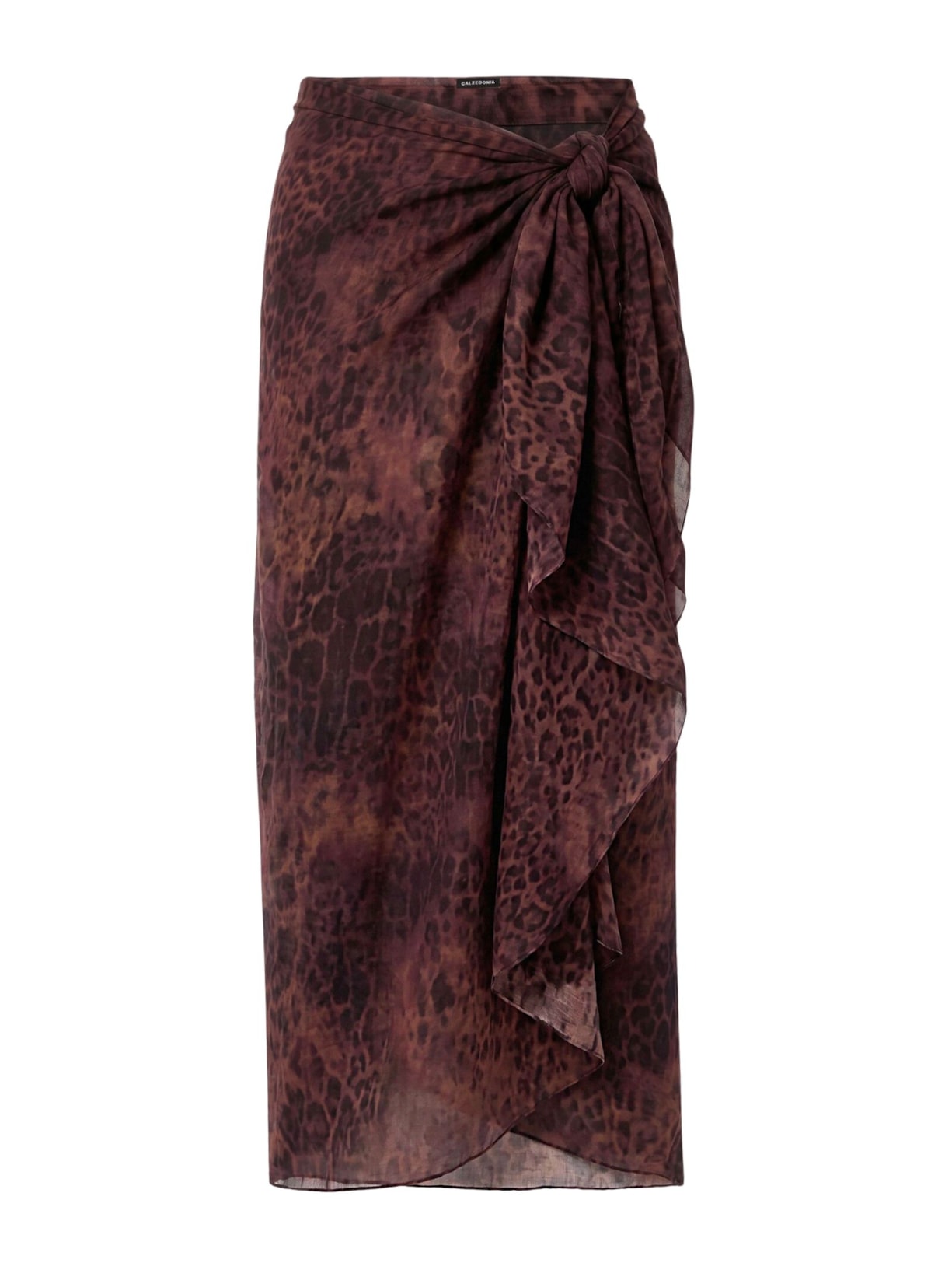 Pareô Longo Com Padrão Selva Marrom Calzedonia