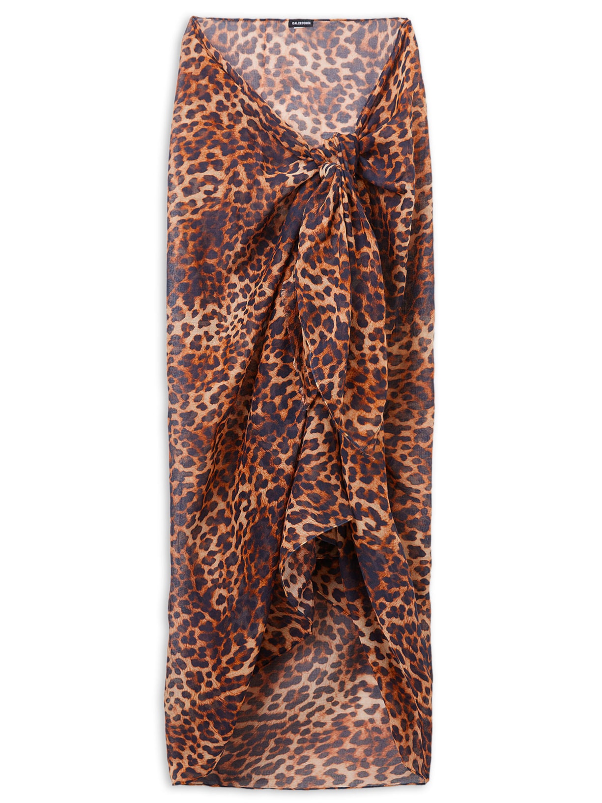Pareô Longo Com Padrão Selva Preto Calzedonia
