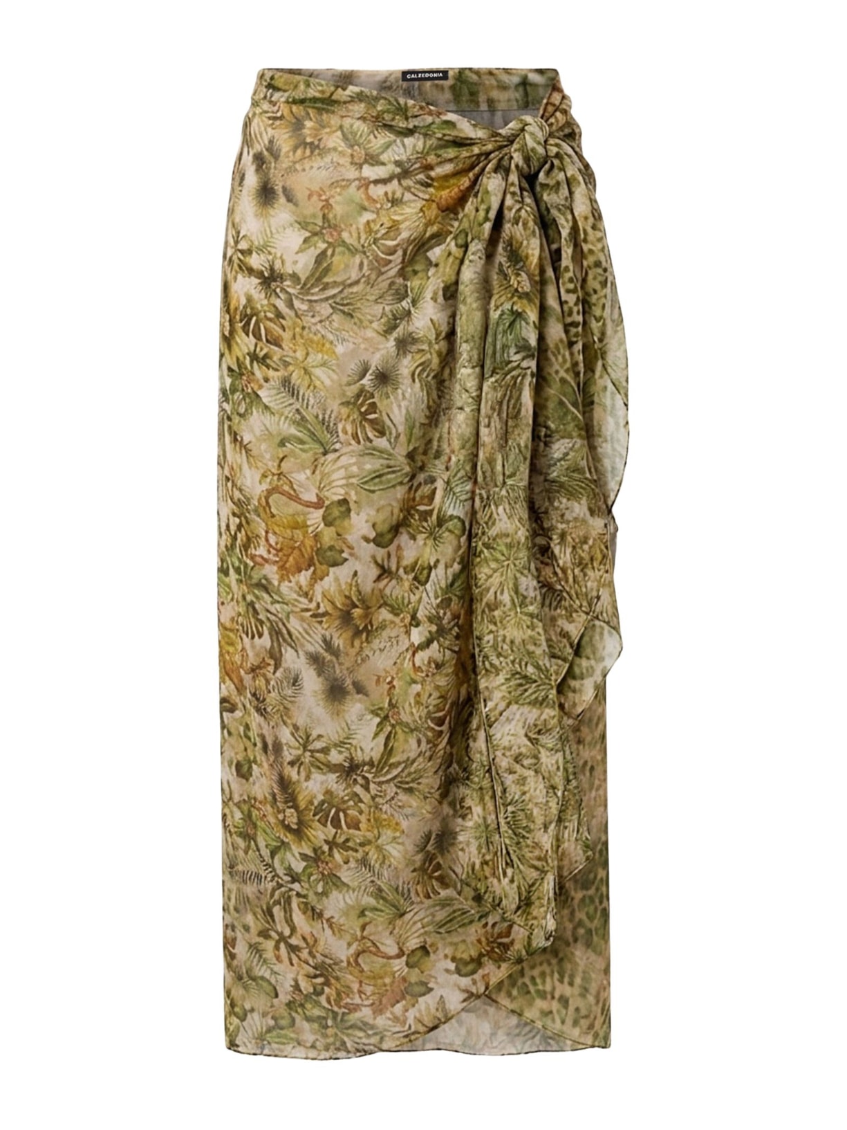 Pareô Longo Com Padrão Selva Verde Calzedonia