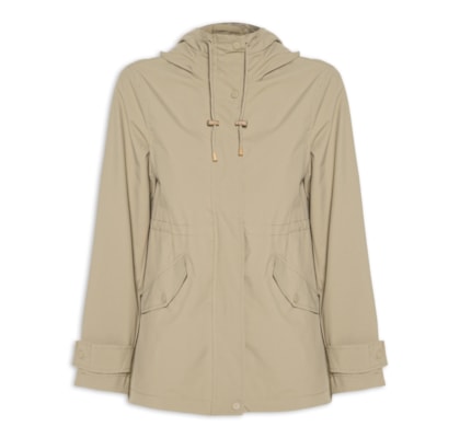 Parka Feminina com Gorro - Bege