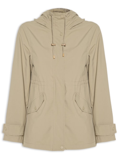 Parka Feminina com Gorro – Bege