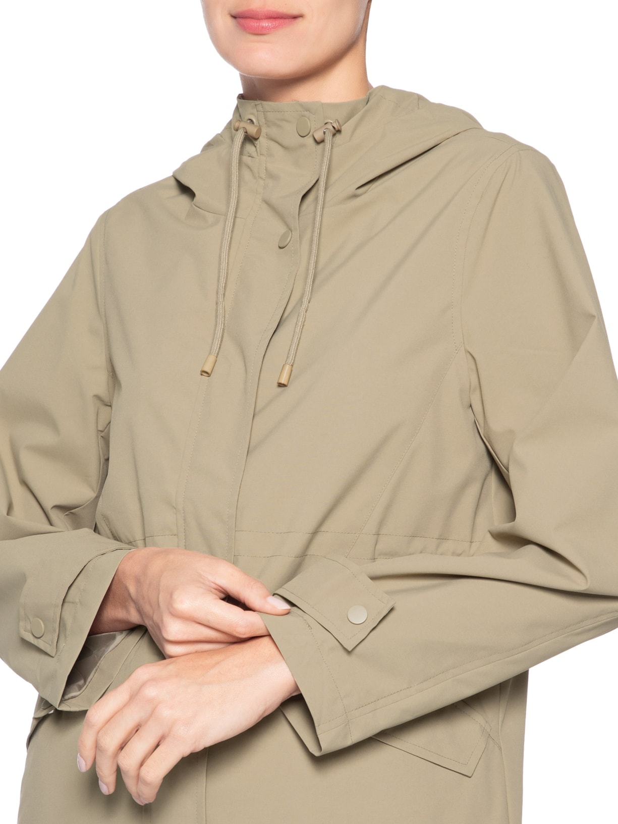 Parka Feminina com Gorro – Bege Basiq