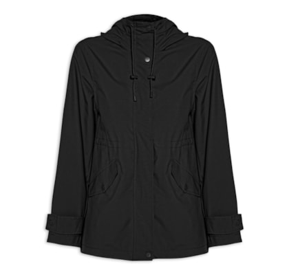 Parka Feminina com Gorro – Preto