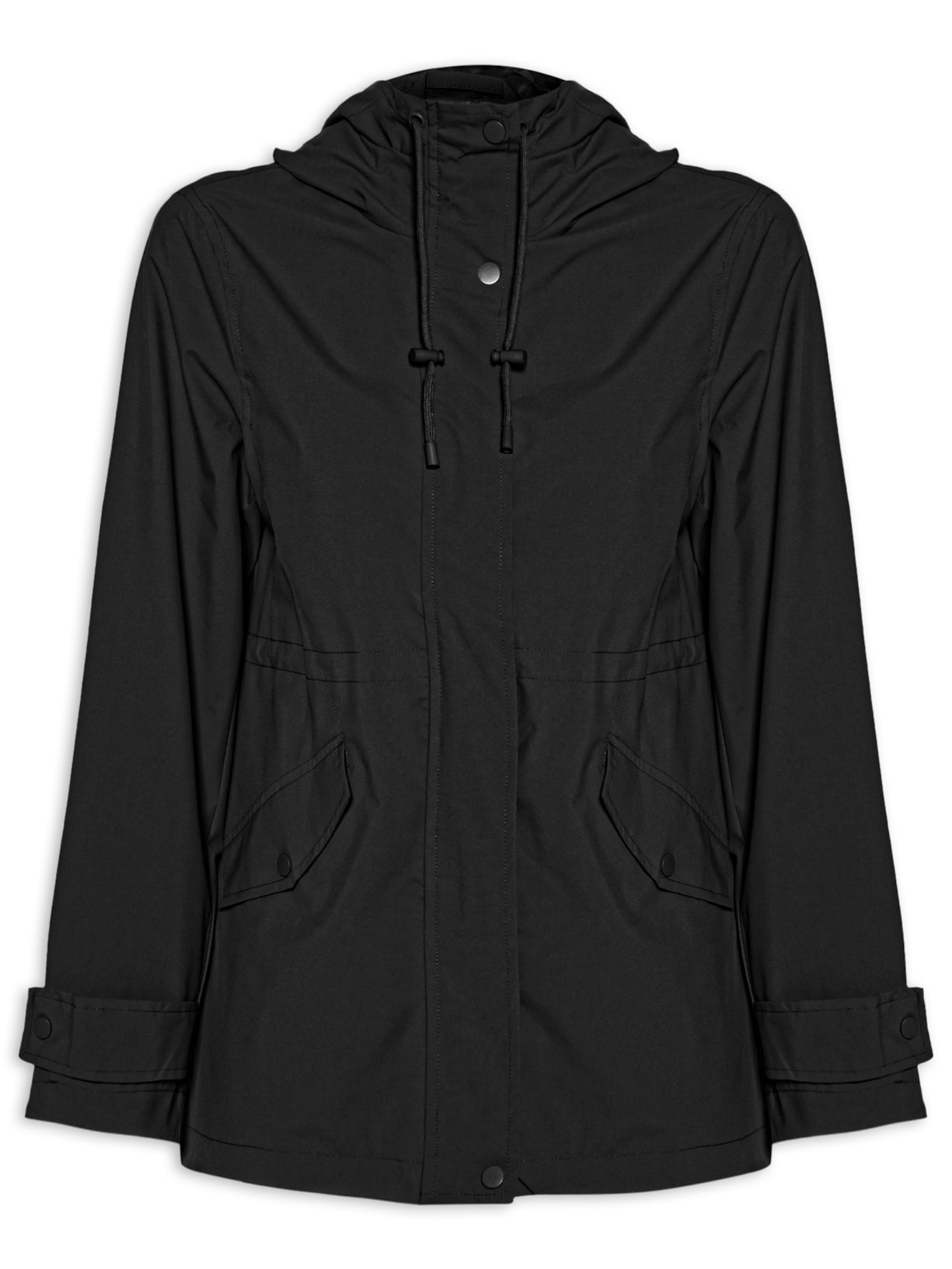 Parka Feminina com Gorro – Preto