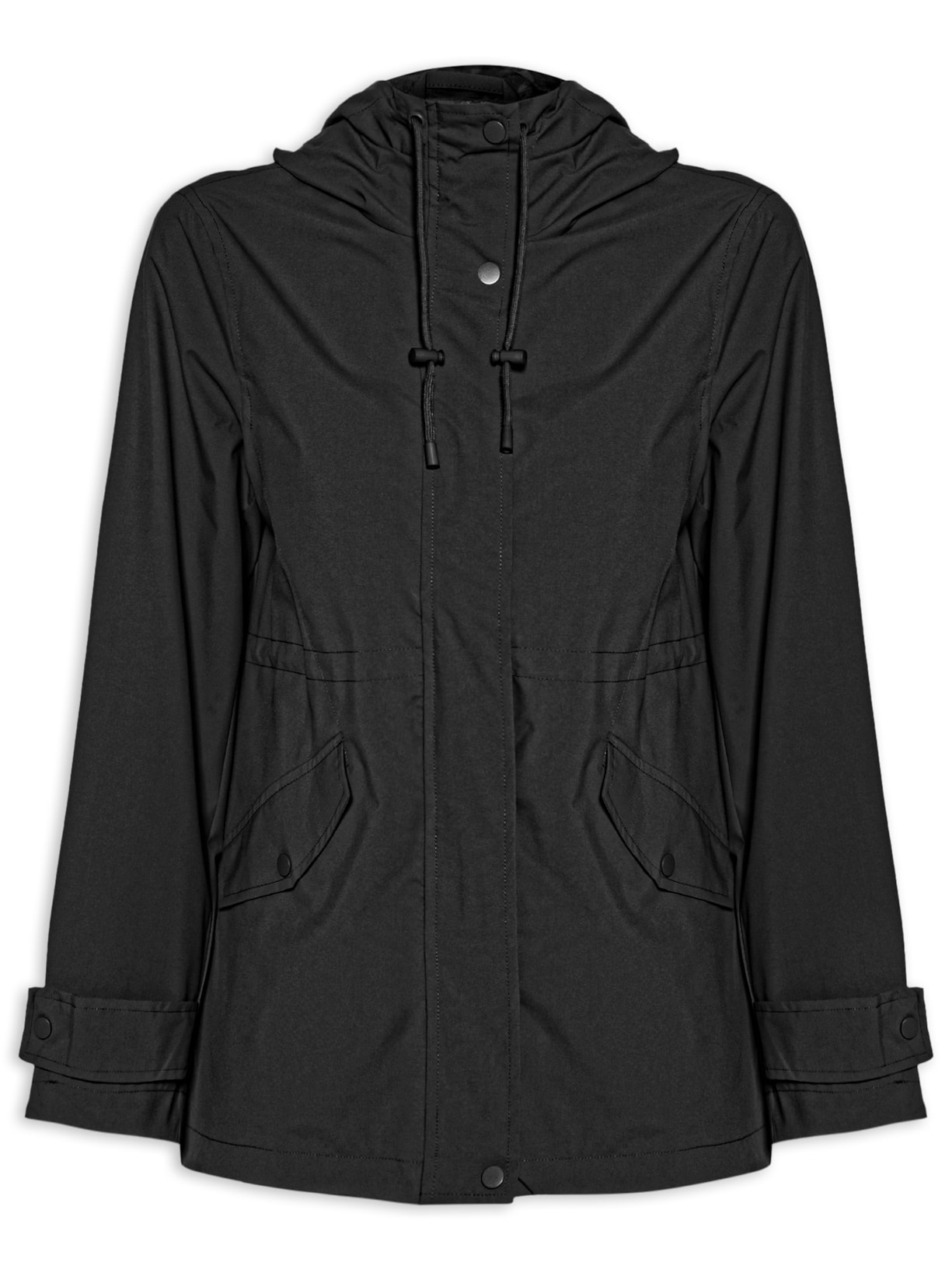 Parka Feminina com Gorro – Preto