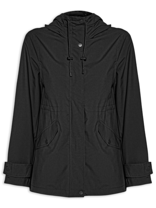 Parka Feminina com Gorro – Preto