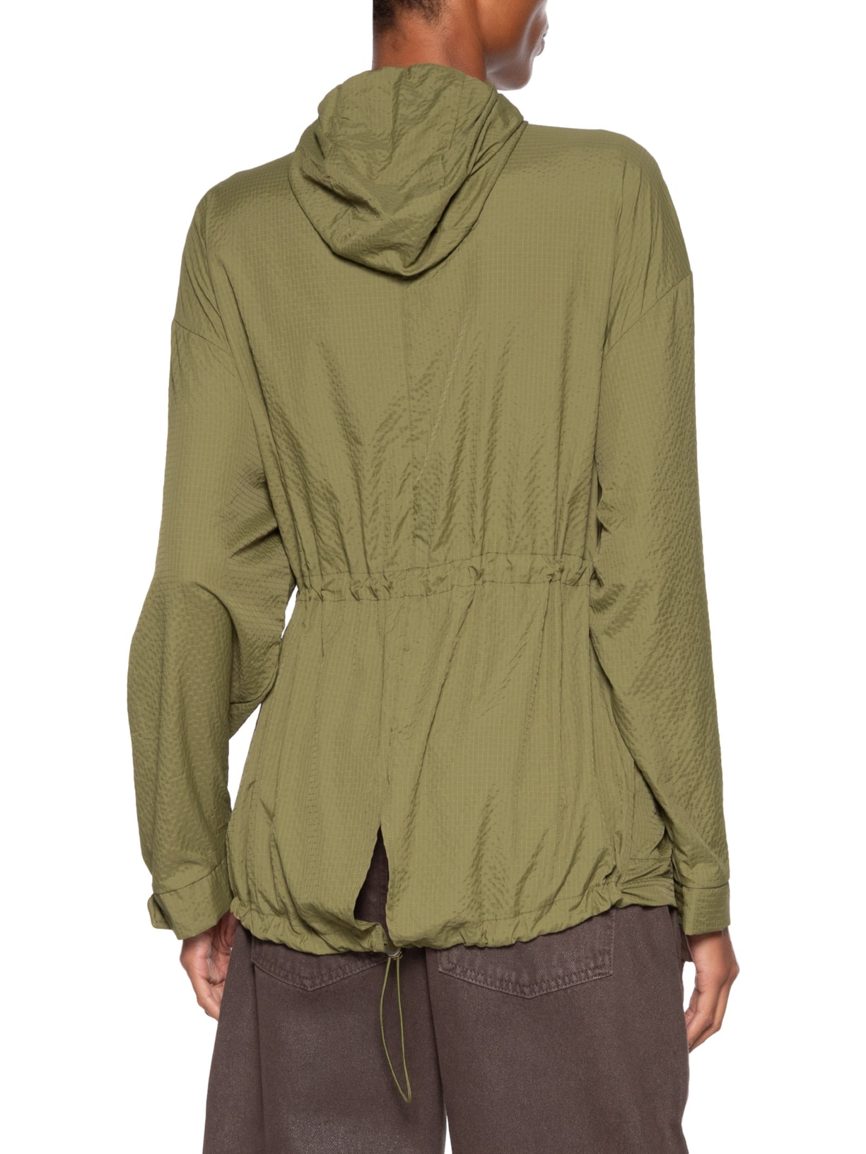 Parka Feminina De Nylon Leve Alongada Verde Animale Jeans