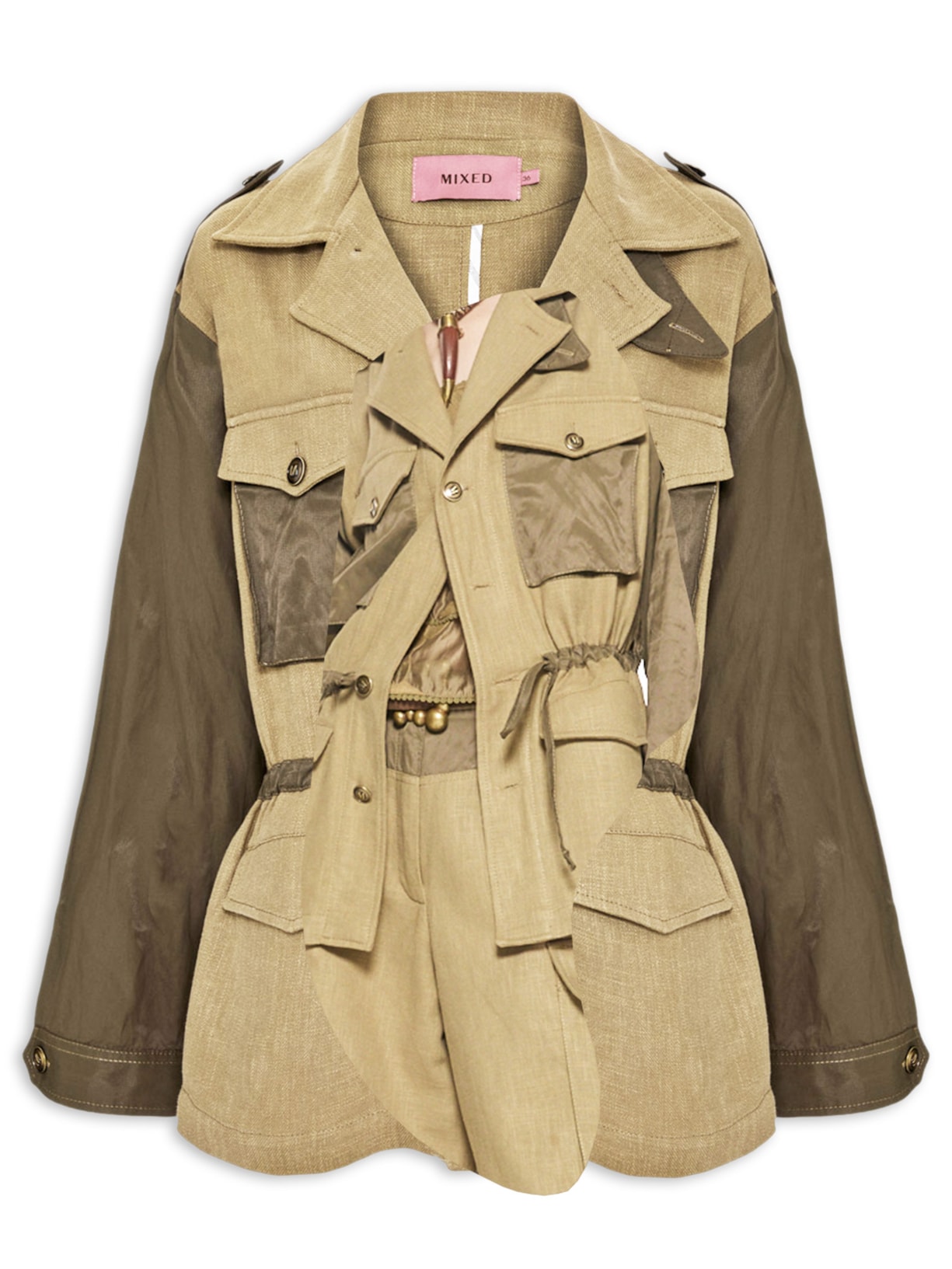 Parka Feminina Rolly V27 Verde Mixed