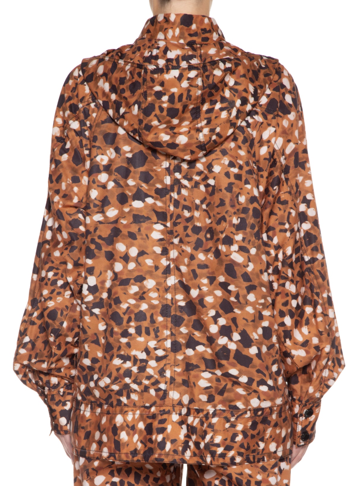 Parka Feminina Texturizada Granilite Marrom Animale