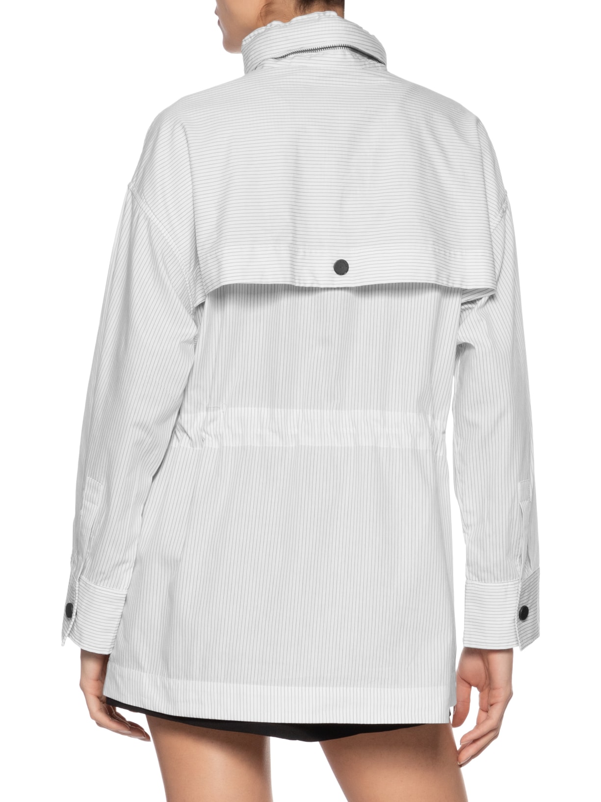 Parka Feminina Tricoline Listras Branco Animale