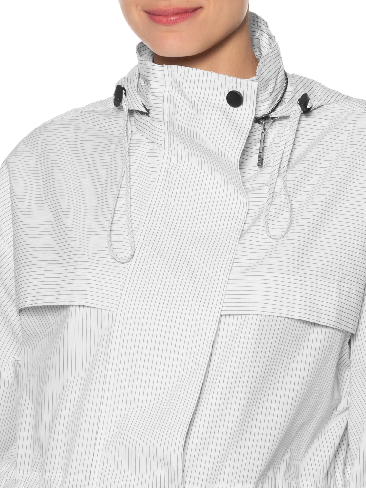 Parka Feminina Tricoline Listras Branco Animale